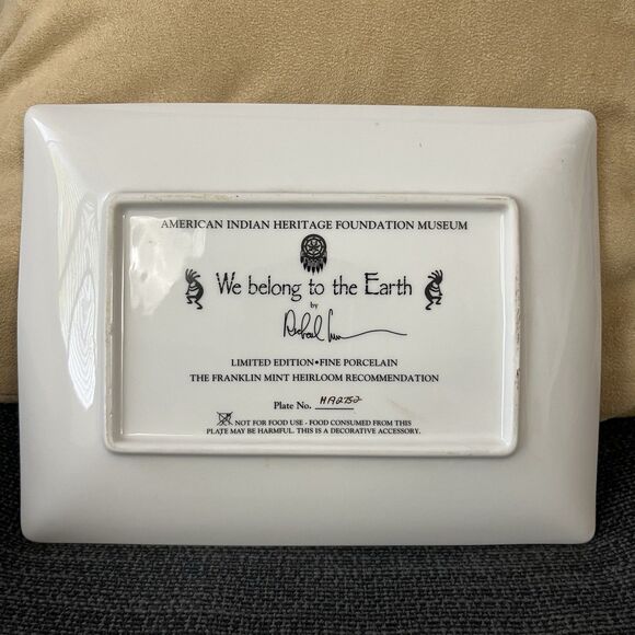 WE BELONG TO THE EARTH Franklin Mint American Indian Heritage Museum Plate Decor - Picture 2 of 4